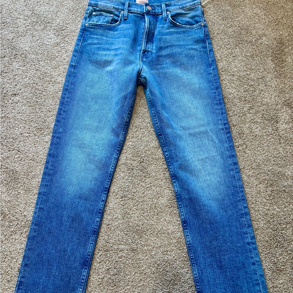 MOTHER women’s  Classic Blue Straight Jeans